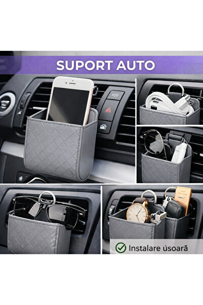 SMARTECH Suport auto universal, montare ventilație, gri