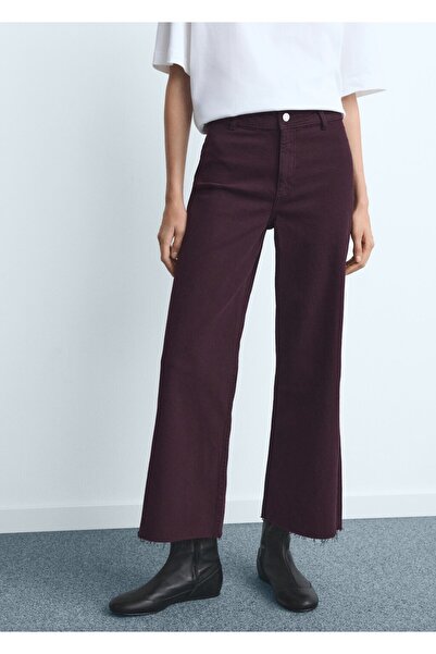 MANGO Woman Catherin yüksek belli culotte jean pantolon