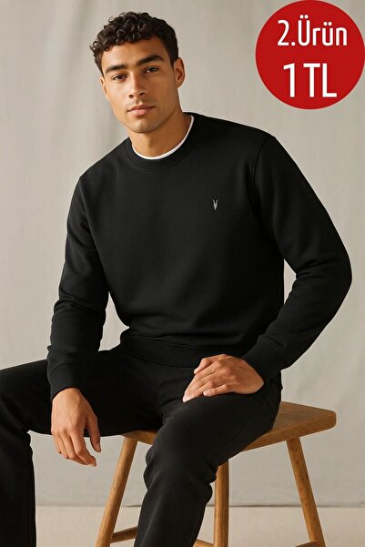 COMBİNE MİCHAİL سترة رجالية شتوية سميكة أساسية فضفاضة باللون الأسود