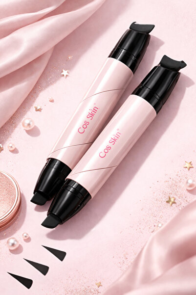 Pastelya Suya Dayanıklı Çift Taraflı Eyeliner Damga Kalem – Sağ Ve Sol Göz Uy...