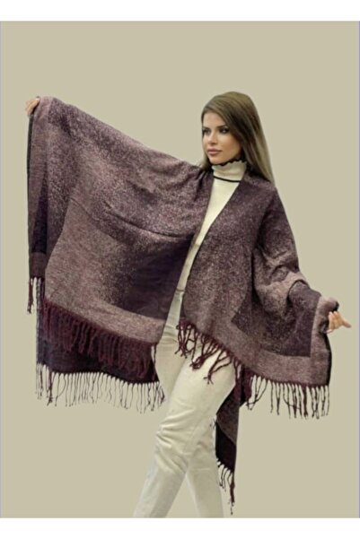 ALDAİR Γυναικείο Χειμερινό Πόντσο Διπλής Όψης Shoulder 140x140