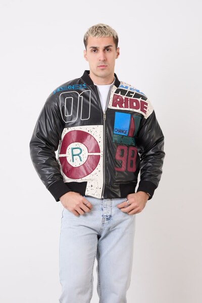 İLKCET MODA Unisex Jacket with Quilted Inside and Embroidery