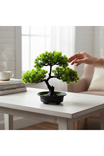 NEŞELİ ÇİÇEKLER Yapay Bonsai Ağaç Dekoru 30 cm Mini Ağaç Bohem Ev Dekorasyon ...