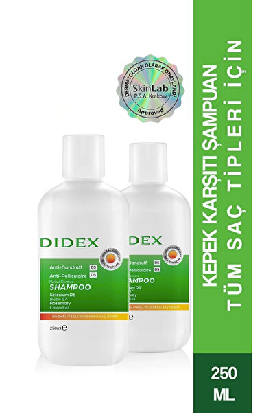 DİDEX 2'li Bitkisel Kepek Şampuanı - Tüm saçlar için