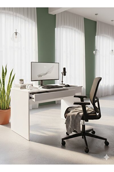 FERZA Mobilya Minimalist Ofis ve Çalışma Masası - Genişlik 80, 90, 100 cm - M...