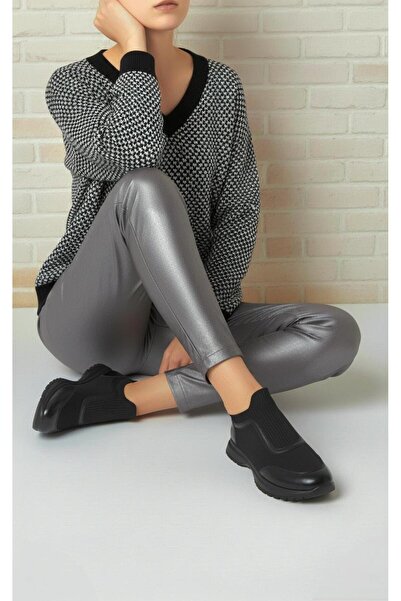 37Numara Large Size Women's Sneakers 41-42-43-44 Black