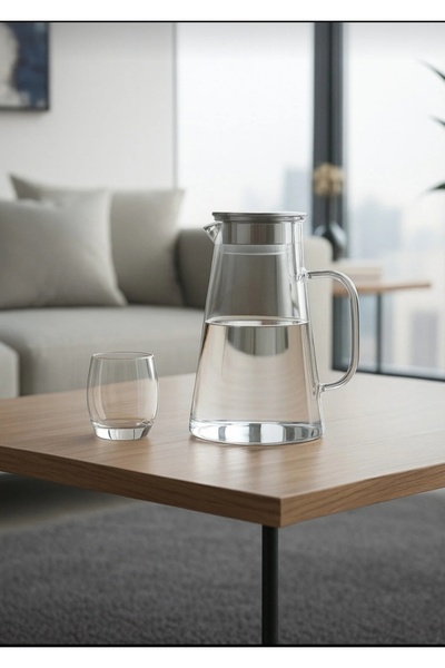 Paşabahçe Vakumlu Çelik Kapaklı Sürahi Isıya Dayanıklı Borosilikat Cam Sürahi...