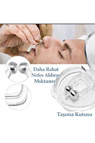 DefneAtes 3 Adet Horlama Önleyici Silikon Burun Klipsli, Mıknatıslı, Yeniden ...