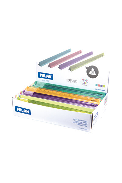 Milan 351260lk2 New Look Üçgen Renkli Cetvel 15cm - 60 Lı