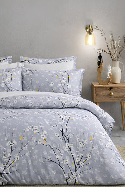 İQON Set cuvertură de pilota unică elastică - BRANCH GREY