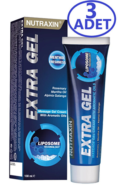 Nutraxin Extra Gel Aromatik Yağlar Içeren Masaj Jel Krem 100 ml x 3 adet