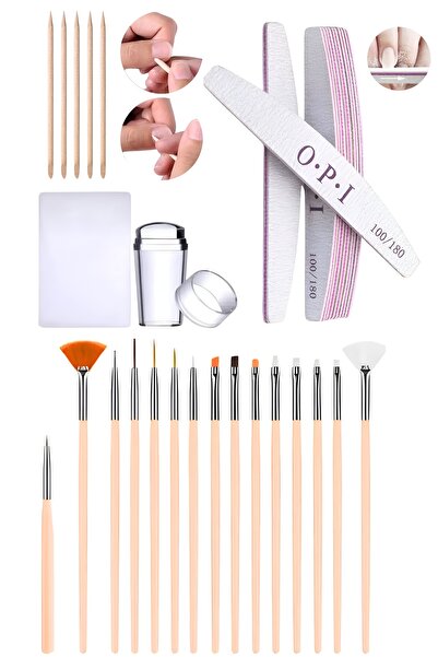 HİROS'H Opi Professionel Kağıt Törpü 2 Adet 100/180 Nail Art Süsleme Seti Por...