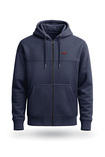 Tarrzzcom Unisex Zippered Sweatshirt 100% Cotton Hooded Zippered Kangaroo Pocket