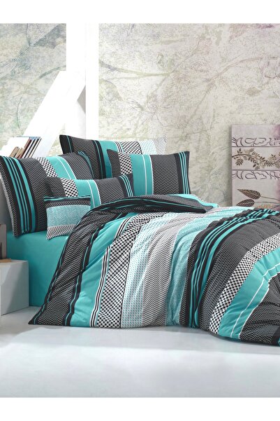 NazeninHome Ranforce 100% Cotton Single Duvet Cover Set Zigo |   Without Sheets