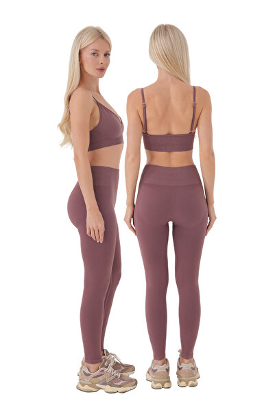 4upower يبرز انحناءات الجسم جوارب طويلة بلون وردي مجفف درزة مخفية