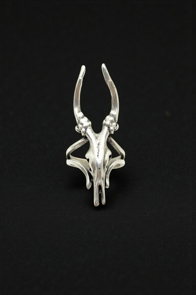 GOSSİP TEAM Antik Gümüş Kaplama Unisex Gotik Anime Gothic Ayarlanır Geyik Yüzük