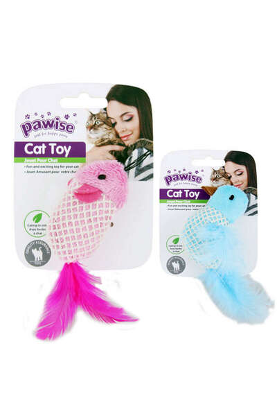 Pawise لعبة الفأر القطيفة للقطط من ستوروزال (03448) 10 سم