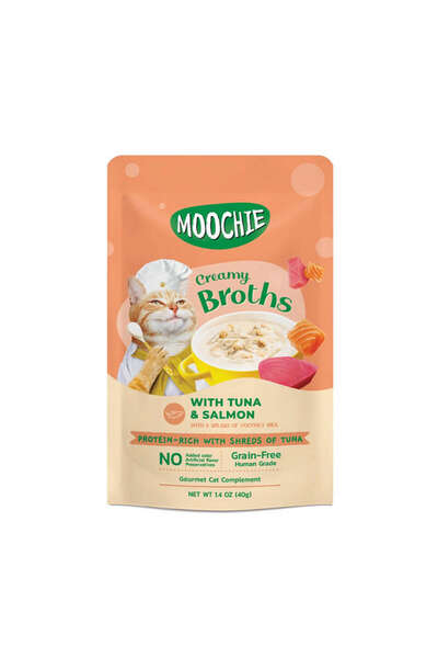 MOOCHIE 1612958746 ÇORBA KEDI ÖDÜLÜ TON-SOMON 40 GR X (185829) 4 ADET