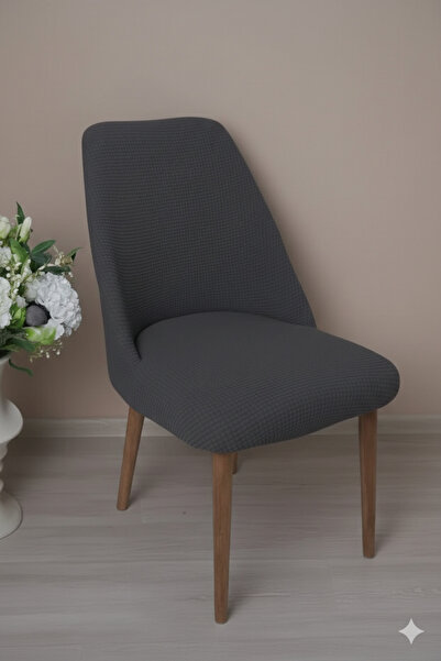 TUCHMALL mutfak Sandalye Kılıfı Büyük Oval Likralı Yıkanabilir Streç Lastikli...