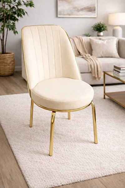 Efsane i.E.G Gold Sandalye Mutfak Balkon Bahce Otel Restoran Cafe