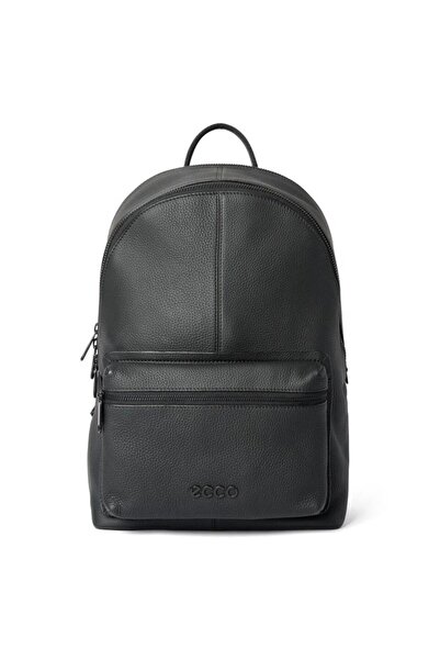 Ecco Round Pack L Soft Siyah Deri Çanta