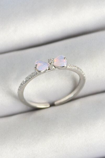 shopwave خاتم نسائي قابل للتعديل من حجر الزركون واللون الذهبي مع شكل فيونكة ن...