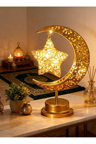 Yoawllty Table lamp, battery-powered Ramadan lighting, Ramadan decorative LED...