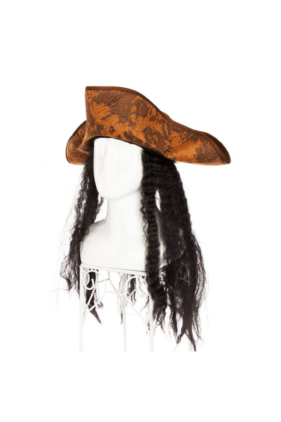 Skygo قبعة القراصنة الكابتن ذات الشعر الأسود