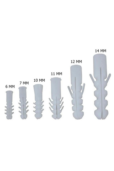 Made Dubel Plastik Dübel 7 Mm 100 Adet
