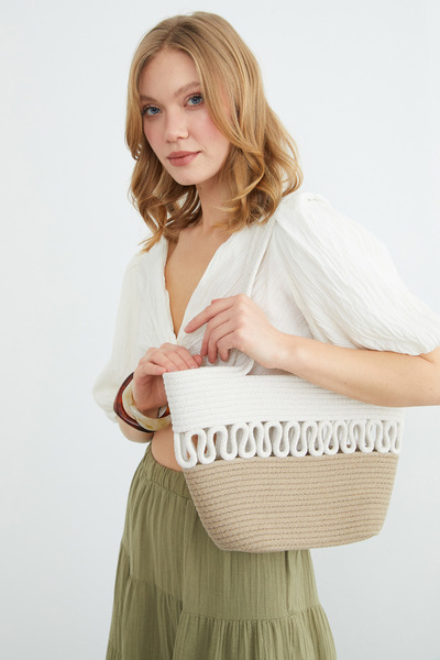 Fulla Moda Straw Look Jü Beach Arm Bag
