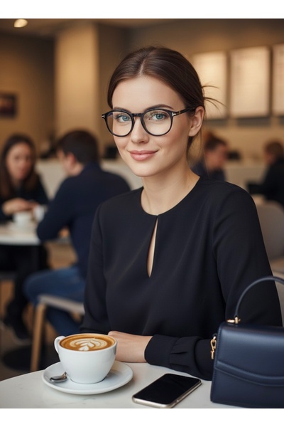 Olivier Philippe نظارات أفيور للحماية من الضوء الأزرق باللون الأسود