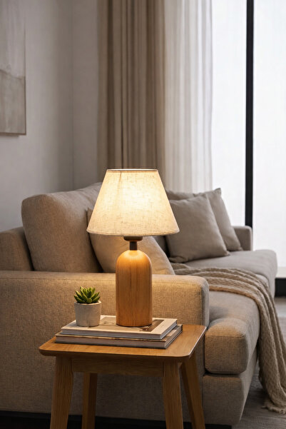 HOMİNG Willow Ahşap Abajur 242327