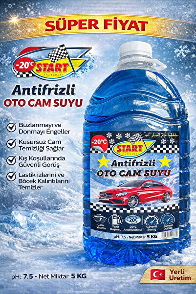 Genel Markalar Antifrizli Oto Cam Suyu 5 Litre -20 Derece