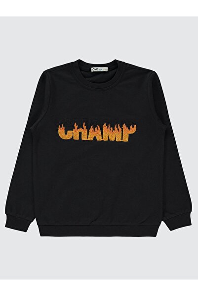 Civil Boys Толстовка з принтом Champ для дітей 6-9 років - чорна