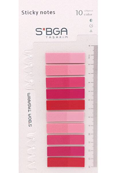 sibga tasarım Nuanțe de roz transparent din plastic Postit Semn de carte Post...