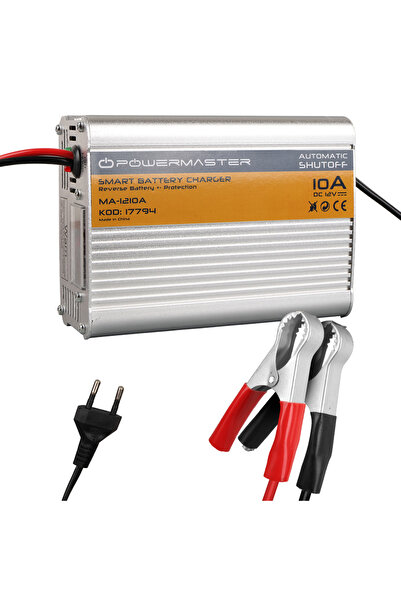 Powermaster MA-1210A 12 Volt - 10 Amper Akıllı Hızlı Akü Şarj Cihazı Analog A...
