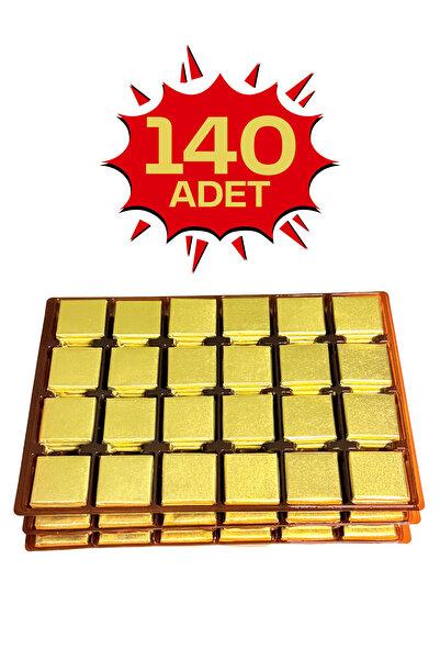 Bubi Çikolata Altın Sargılı Sütlü Madlen 140 Adet İkramlık Çikolata