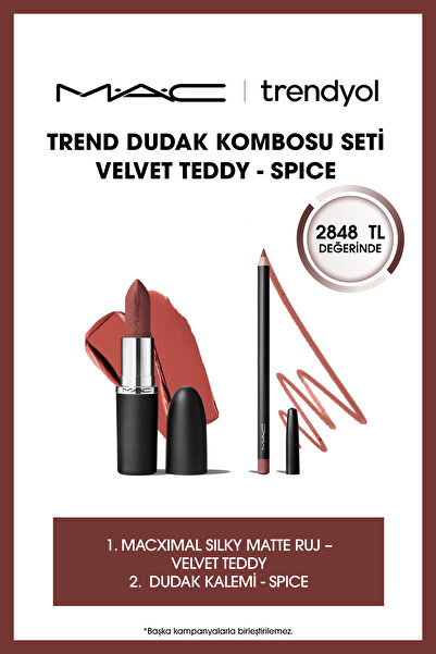 M.A.C Trend Dudak Kombosu Seti Velvet Teddy - Spice
