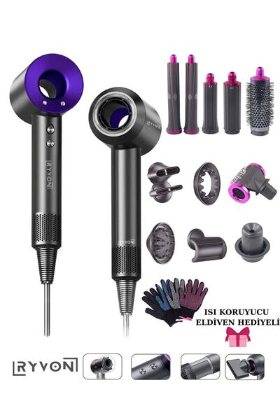 RYVON Saç Kurutma Ve Şekillendirici Full Set 12in1