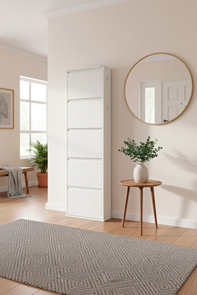 LICCIA Metal Ayakkabılık 5'li Beyaz