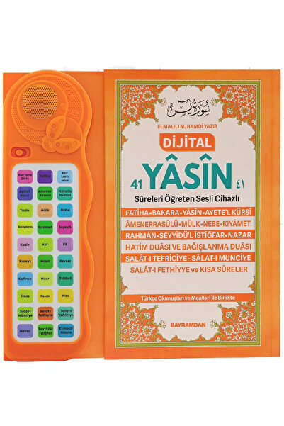 Bayramdan Sesli Yasini Şerif Ögreten Cihaz Sesli Yasin Kitaplı Turuncu