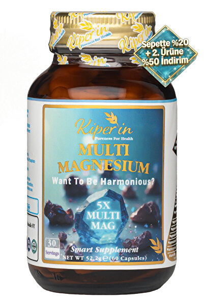 Kiperin 5x Çoklu Magnezyum (Taurat, Bisglisinat, Malat, Sitrat, L-Treonat) 60...