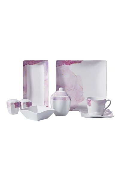 KORKMAZ Link Collection 28 Parça Kare Kahvaltı Takımı A8677