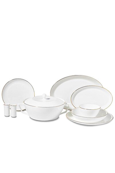 KORKMAZ Lines Collection 58 Parça Yuvarlak Yemek Takımı A8263