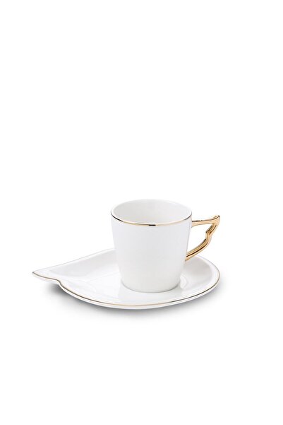 KORKMAZ Angela 4 Parça Beyaz Kahve Fincan Takımı A8779-1