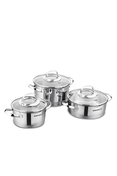 KORKMAZ Steama 6 Parça Tencere Seti A1999-1