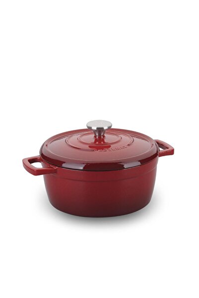 KORKMAZ Casta Cast Iron Pot 24X10 cm Red A2829-1
