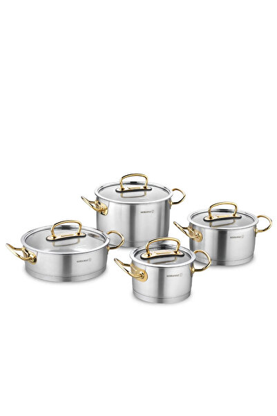 KORKMAZ Proline 8 Parça Gold Tencere Seti A1148