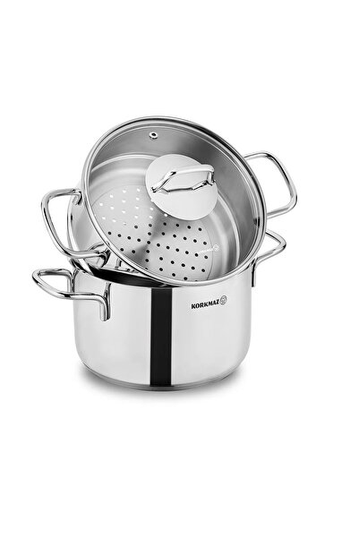 KORKMAZ Perla 24x15.2 cm Kuskus Tencere Seti A1522