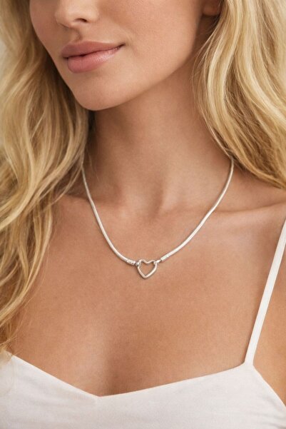 Lovecharm 925 Ayar Moments Kalp Kilitli Yılan Zincir Kolye